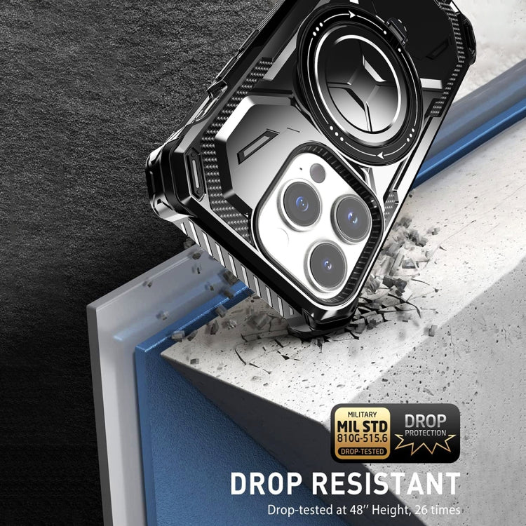 For iPhone 15 Pro Armor Series Holder Phone Case(Black) by buy2fix