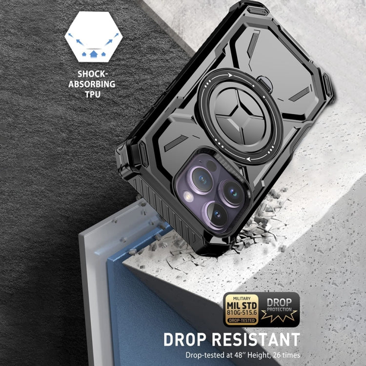 For iPhone 16 Pro Max Armor Series Holder Phone Case(Black) by buy2fix