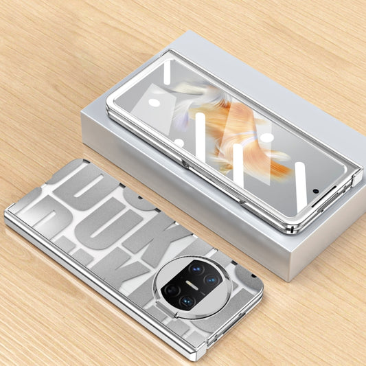 For Huawei Mate X3 Integrated Electroplating Folding Phone Case with Hinge(Silver) - Huawei Cases by buy2fix | Online Shopping UK | buy2fix