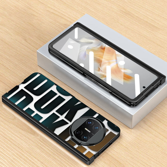 For Huawei Mate X3 Integrated Electroplating Folding Phone Case with Hinge(Black) - Huawei Cases by buy2fix | Online Shopping UK | buy2fix