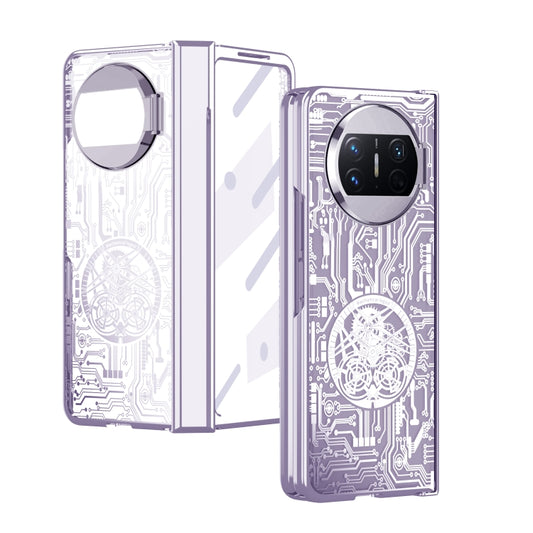 For Huawei Mate X3 Mechanical Legend Integrated Electroplating All-inclusive Phone Case(Purple) - Huawei Cases by buy2fix | Online Shopping UK | buy2fix