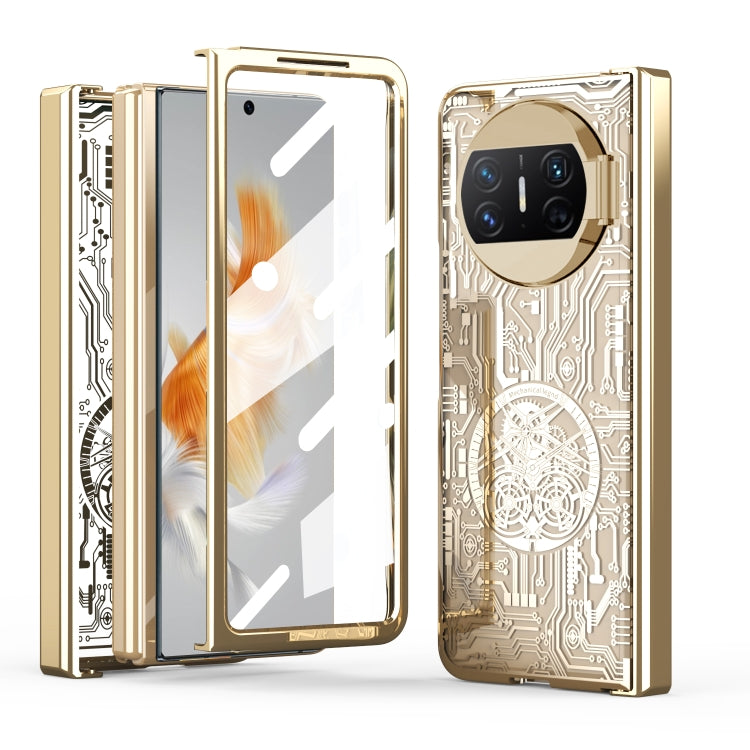For Huawei Mate X3 Mechanical Legend Integrated Electroplating All-inclusive Phone Case(Champagne Gold) - Huawei Cases by buy2fix | Online Shopping UK | buy2fix