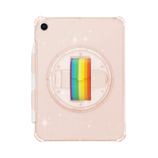 For iPad 10.2 2021 / 2020 / 10.5 Terminator Shockproof Glitter Powder Tablet Case with Grip Strap(Gold) - iPad Pro 11 (2022/2021) Cases by buy2fix | Online Shopping UK | buy2fix