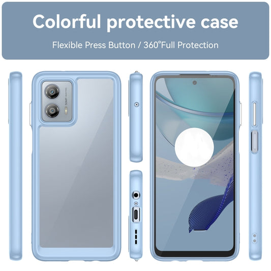 For Motorola Moto G53 5G Colorful Series Acrylic Hybrid TPU Phone Case(Blue) by buy2fix