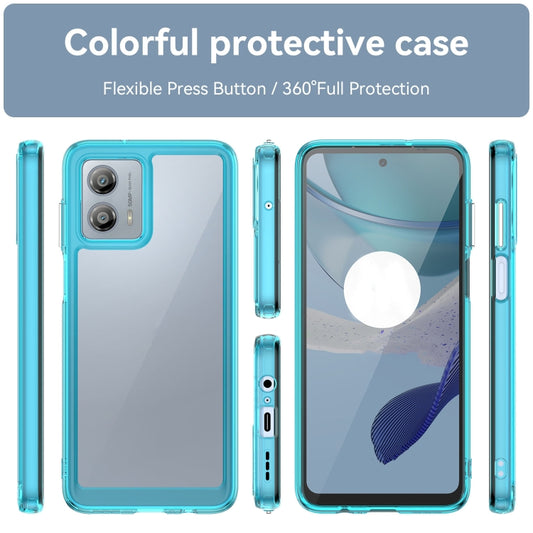 For Motorola Moto G53 5G Colorful Series Acrylic Hybrid TPU Phone Case(Transparent Blue) by buy2fix