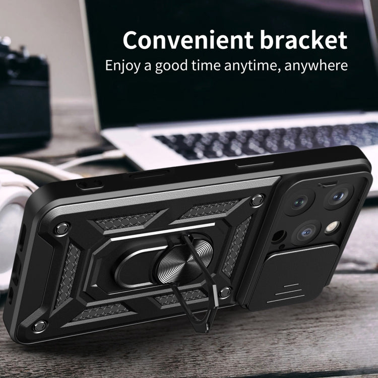 For iPhone 16 Pro Sliding Camera Cover Design TPU+PC Phone Case(Black) by buy2fix