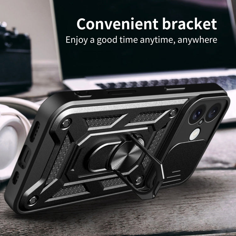 For iPhone 16 Plus Sliding Camera Cover Design TPU+PC Phone Case(Silver) by buy2fix