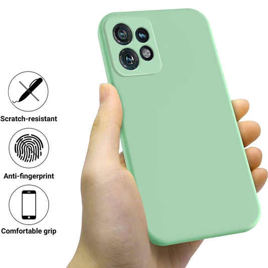 For Motorola Edge 40 Pro/Edge+ 2023/X40 Solid Color Liquid Silicone Dropproof Full Coverage Phone Case(Green) by buy2fix