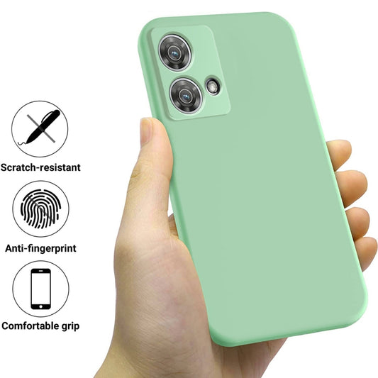 For Motorola Edge 40 Neo Solid Color Liquid Silicone Dropproof Full Coverage Phone Case(Green) by buy2fix