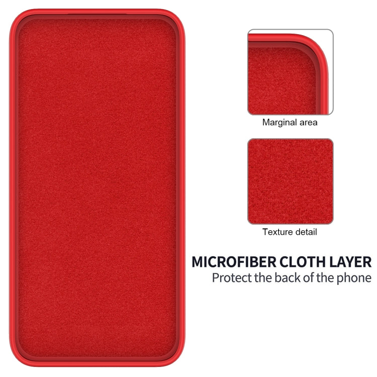 For Motorola Edge 50 Pro Solid Color Liquid Silicone Dropproof Full Coverage Phone Case(Red) by buy2fix