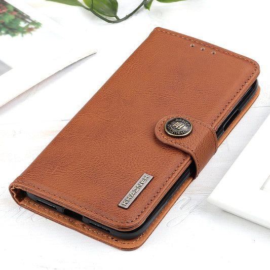 For OPPO Reno11 Pro 5G Global KHAZNEH Cowhide Texture Flip Leather Phone Case(Brown) by buy2fix