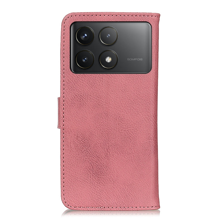 For Xiaomi Redmi K70 5G / K70 Pro 5G KHAZNEH Cowhide Texture Flip Leather Phone Case(Pink) - Xiaomi Cases by buy2fix | Online Shopping UK | buy2fix