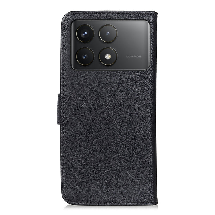 For Xiaomi Redmi K70 5G / K70 Pro 5G KHAZNEH Cowhide Texture Flip Leather Phone Case(Black) - Xiaomi Cases by buy2fix | Online Shopping UK | buy2fix