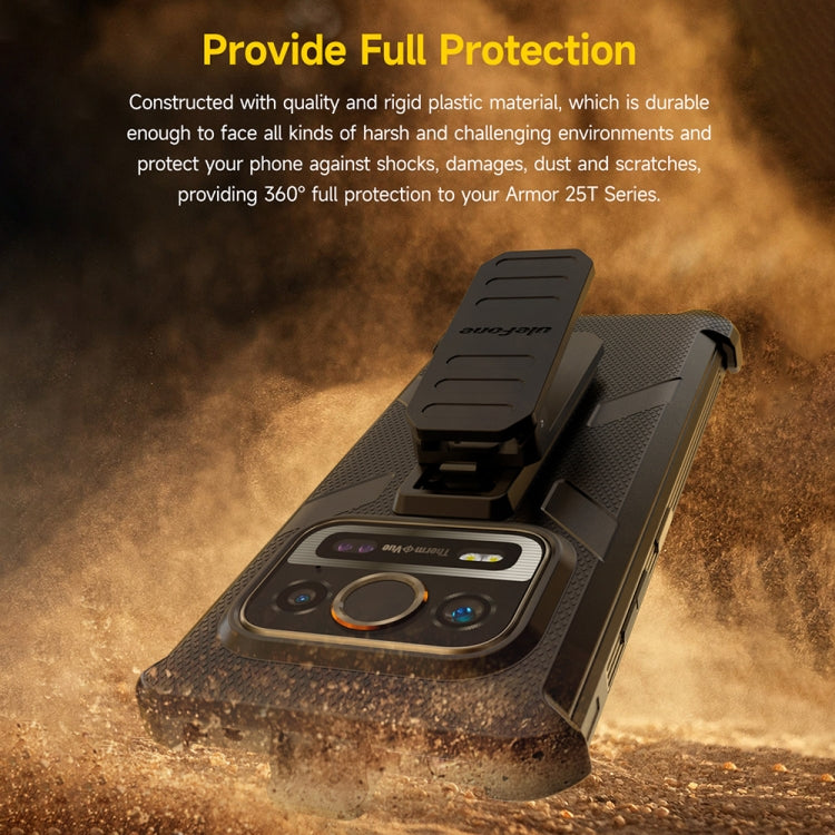 For Ulefone Armor 25T / 25T Pro Ulefone Back Clip Phone Case with Carabiner(Black) - Ulefone Cases by Ulefone | Online Shopping UK | buy2fix