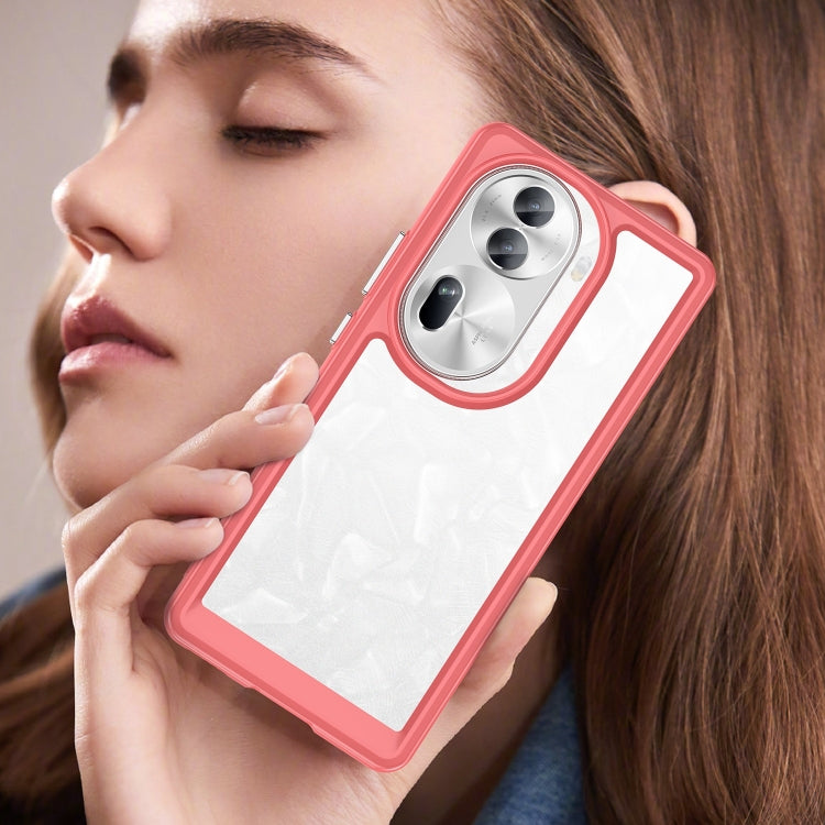 For OPPO Reno11 Pro Global Colorful Series Acrylic Hybrid TPU Phone Case(Red) by buy2fix