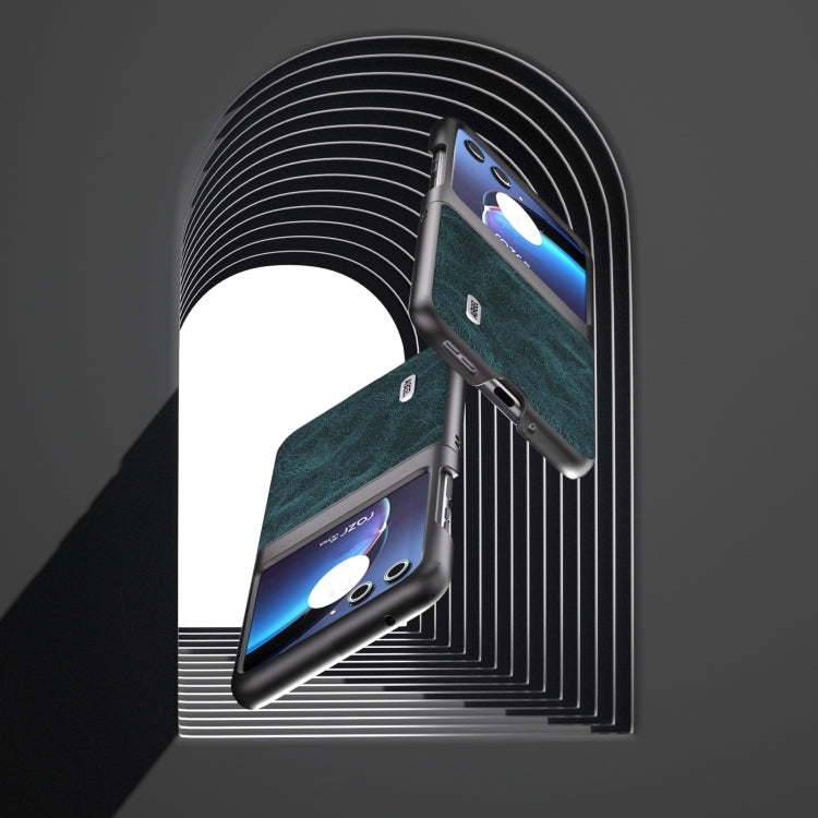 For Motorola Razr 40 Ultra ABEEL Dream Litchi Texture PU Phone Case(Blue) by buy2fix