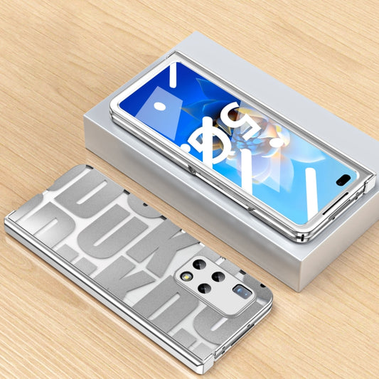 For Huawei Mate X2 Integrated Electroplating Folding Phone Case with Hinge(Silver) - Huawei Cases by buy2fix | Online Shopping UK | buy2fix