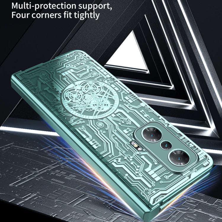 For Honor Magic V Mechanical Legend Integrated Electroplating All-inclusive Phone Case(Black) - Honor Cases by buy2fix | Online Shopping UK | buy2fix