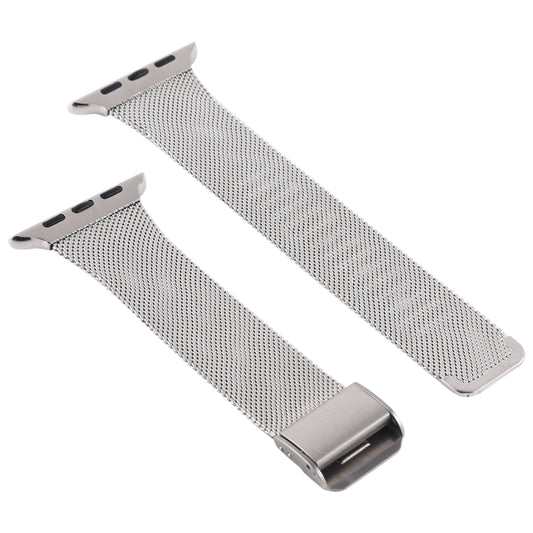 For Apple Watch Series 9&8&7 41mm / SE 3&SE 2&6&SE&5&4 40mm / 3&2&1 38mm Milanese Stainless Steel Watch Band(Silver) by buy2fix