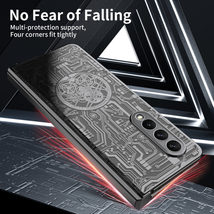 For Samsung Galaxy Z Fold3 5G Mechanical Legend Integrated Electroplating All-inclusive Phone Case(Black) - Galaxy Phone Cases by buy2fix | Online Shopping UK | buy2fix
