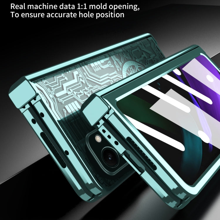 For Samsung Galaxy Z Fold2 5G Mechanical Legend Integrated Electroplating All-inclusive Phone Case(Green) - Galaxy Phone Cases by buy2fix | Online Shopping UK | buy2fix