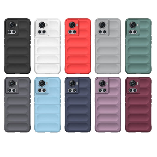 For OnePlus 10R 5G Global Magic Shield TPU + Flannel Phone Case(White) by buy2fix