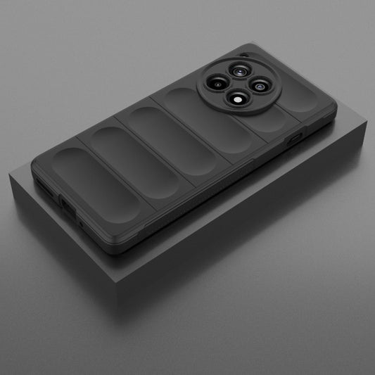 For OnePlus Ace 3 5G Magic Shield TPU + Flannel Phone Case(Black) by buy2fix