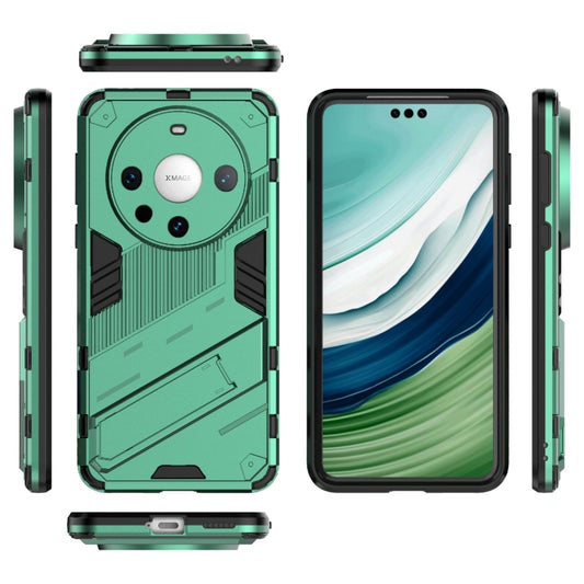 For Huawei Mate 60 Pro Punk Armor 2 in 1 PC + TPU Phone Case with Holder(Green) by buy2fix