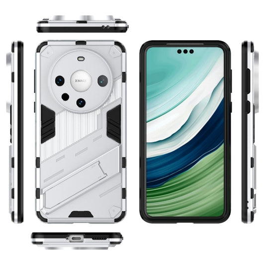 For Huawei Mate 60 Pro Punk Armor 2 in 1 PC + TPU Phone Case with Holder(White) by buy2fix