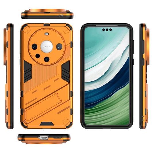 For Huawei Mate 60 Pro Punk Armor 2 in 1 PC + TPU Phone Case with Holder(Orange) by buy2fix