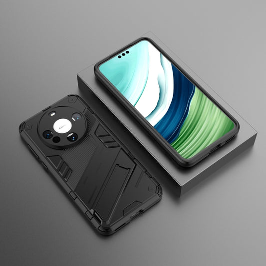 For Huawei Mate 60 Punk Armor 2 in 1 PC + TPU Phone Case with Holder(Black) by buy2fix