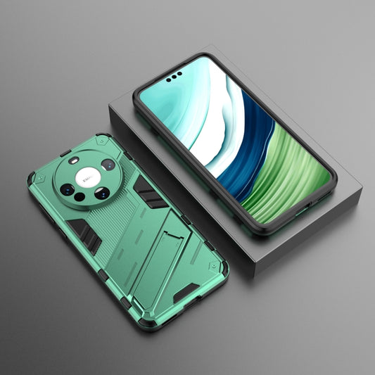 For Huawei Mate 60 Punk Armor 2 in 1 PC + TPU Phone Case with Holder(Green) by buy2fix