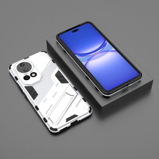 For Huawei nova 12 Pro Punk Armor 2 in 1 PC + TPU Phone Case with Holder(White) by buy2fix