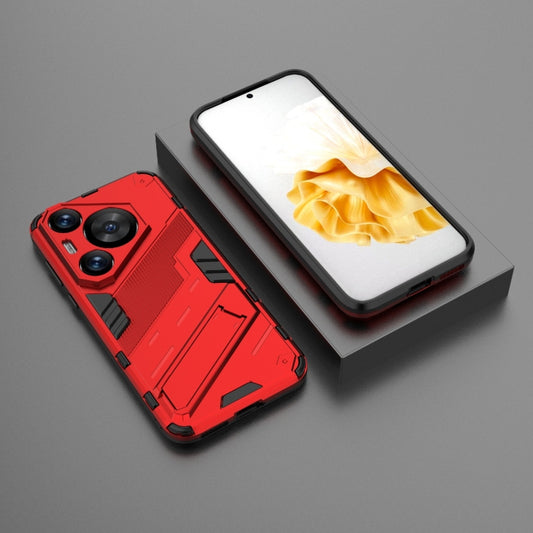 For Huawei Pura 70 Pro / 70 Pro+ Punk Armor 2 in 1 PC + TPU Phone Case with Holder(Red) by buy2fix