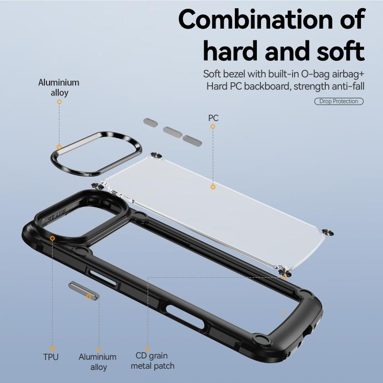 For iPhone Air TPU + PC Lens Protection Phone Case(Black) - iPhone Air Cases by buy2fix | Online Shopping UK | buy2fix