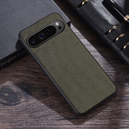 For Google Pixel 9 Nylon Cloth Texture Shockproof PC+TPU Phone Case(Green) by buy2fix