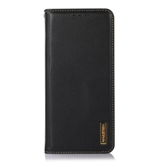 For iPhone 17 KHAZNEH Nappa Top Layer Cowhide Leather Phone Case(Black) - iPhone 17 Cases by buy2fix | Online Shopping UK | buy2fix