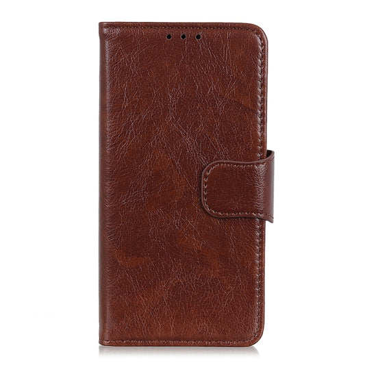 For iPhone 16 Plus Nappa Texture Leather Case(Brown) by buy2fix