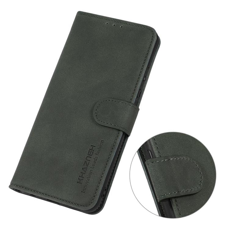 For iPhone 17 Pro Max KHAZNEH Matte Texture Leather Phone Case(Green) - iPhone 17 Pro Max Cases by buy2fix | Online Shopping UK | buy2fix