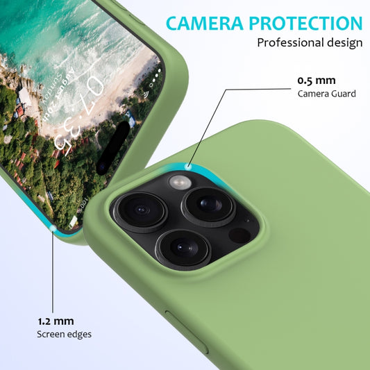 For iPhone 16 Pro Max Solid Color Silicone Phone Case(Mint Green) by buy2fix