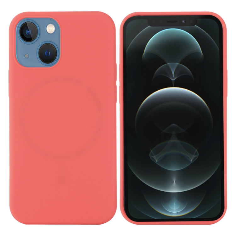 For iPhone 15 Shockproof Silicone Magsafe Phone Case(Pink Orange) - iPhone 15 Cases by buy2fix | Online Shopping UK | buy2fix