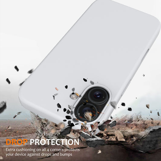 For iPhone 16 Plus Shockproof Silicone Magsafe Phone Case(White) by buy2fix