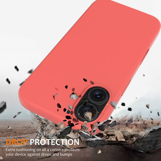 For iPhone 16 Plus Shockproof Silicone Magsafe Phone Case(Pink Orange) by buy2fix