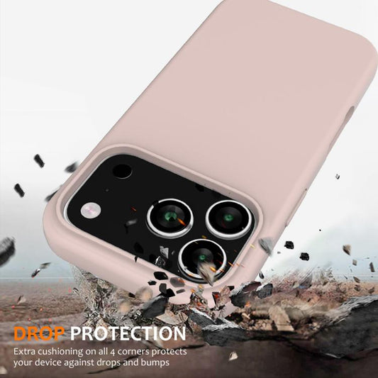For iPhone 17 Pro Max Shockproof Silicone Magsafe Phone Case(Sand Pink) - iPhone 17 Pro Max Cases by buy2fix | Online Shopping UK | buy2fix