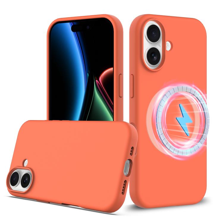 For iPhone 17 Shockproof Silicone Magsafe Phone Case(Gold Orange) - iPhone 17 Cases by buy2fix | Online Shopping UK | buy2fix
