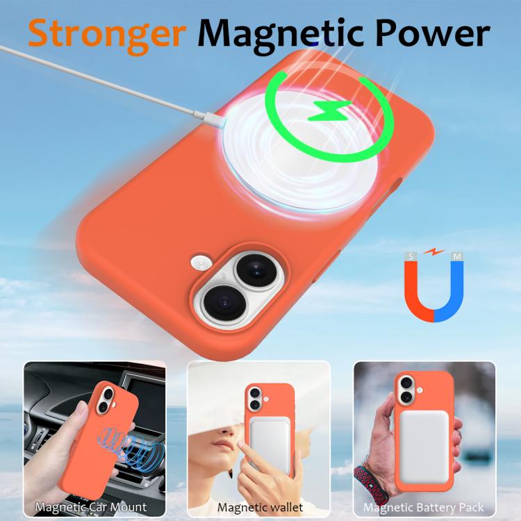 For iPhone 17 Shockproof Silicone Magsafe Phone Case(Gold Orange) - iPhone 17 Cases by buy2fix | Online Shopping UK | buy2fix