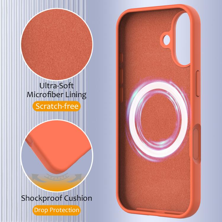 For iPhone 17 Shockproof Silicone Magsafe Phone Case(Gold Orange) - iPhone 17 Cases by buy2fix | Online Shopping UK | buy2fix