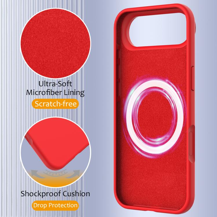 For iPhone Air Shockproof Silicone Magsafe Phone Case(Red) - iPhone Air Cases by buy2fix | Online Shopping UK | buy2fix