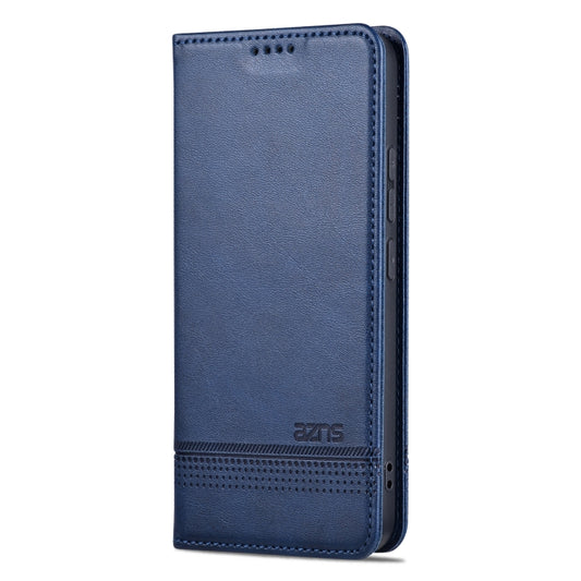 For Xiaomi 14 AZNS Magnetic Calf Texture Flip Leather Phone Case(Dark Blue) by AZNS