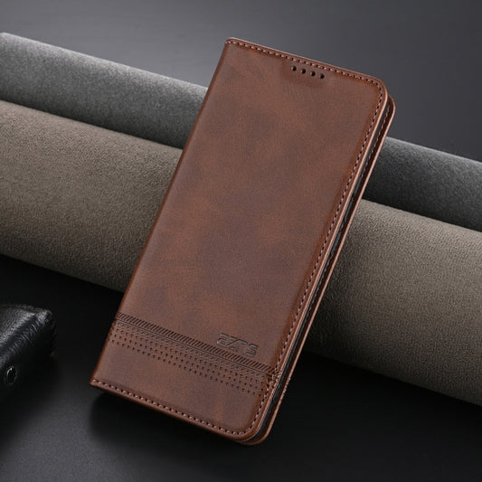 For Xiaomi Redmi K70/K70 Pro AZNS Magnetic Calf Texture Flip Leather Phone Case(Dark Brown) by AZNS